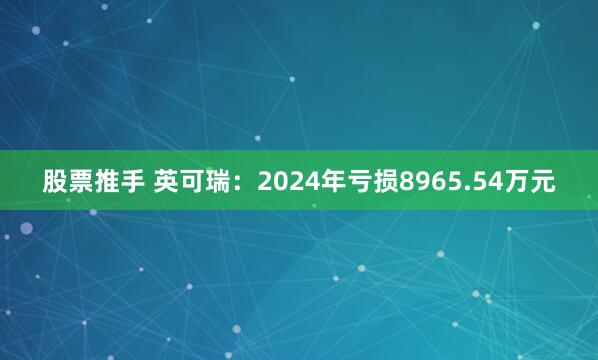 股票推手 英可瑞：2024年亏损8965.54万元